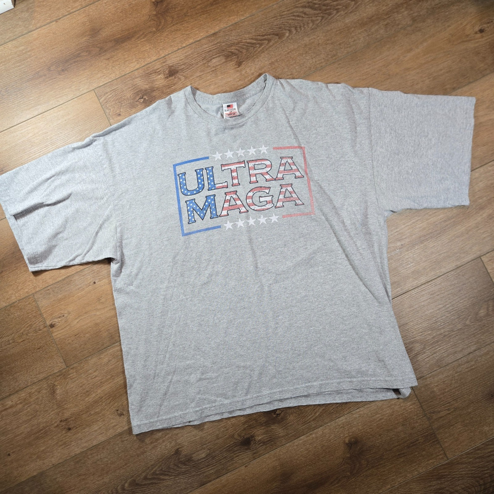Ultra MAGA T Shirt Mens 3XL Trump Patriot USA Made Bayside Political Tee